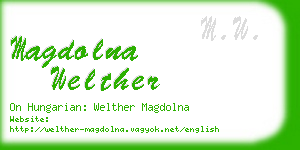 magdolna welther business card